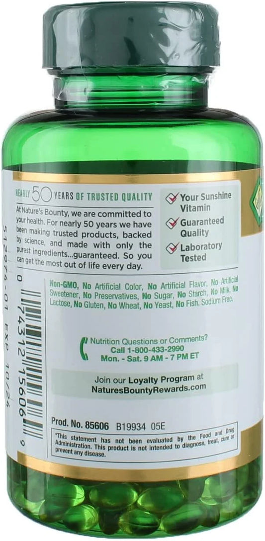 Nature's Bounty Vitamin D3-1000 IU, Rapid 250 ea 2)