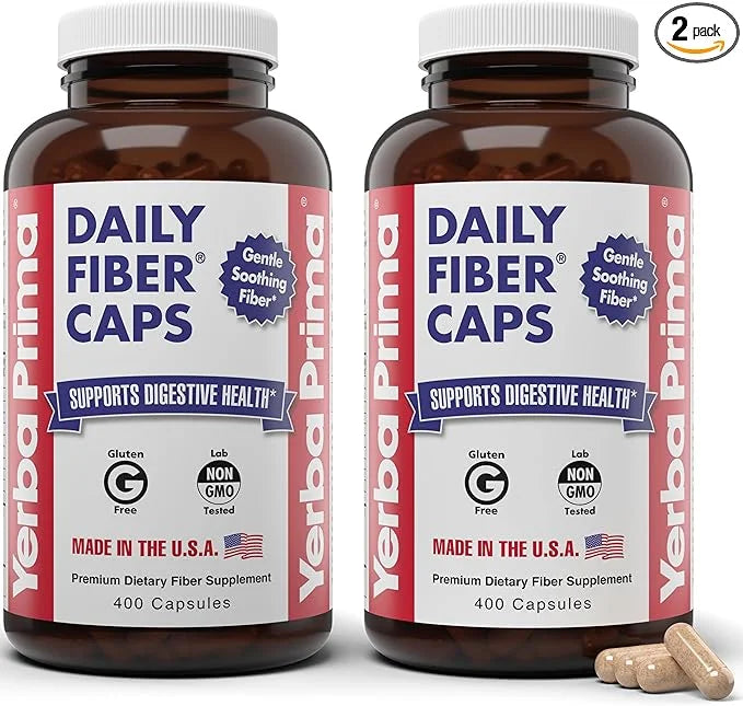 Yerba Prima Daily Fiber Caps Formula 400 Capsules 2) -