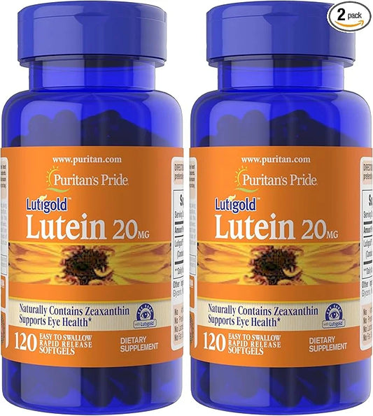 Puritan's Pride Lutein and Zeaxanthin Supplements for Eyes, Zeaxanthin 800mcg plus Lutein 20mg Once Daily Softgels, 240 Da...