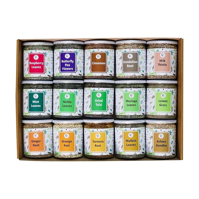 Assorted Loose Leaf Tea 15 Delightful 900 Servings 100% Raw