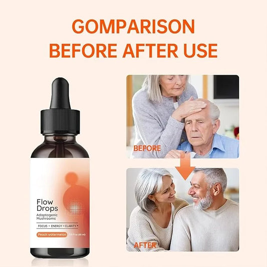 Adaptogen Mushrooms Flow Drops Focus Mental (30ml) 2pcs 2pcs
