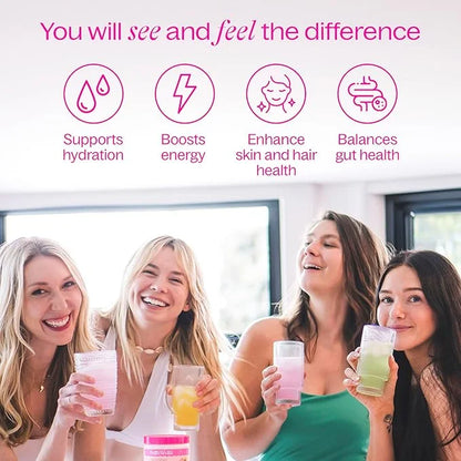 Daily Fiber Supplement Powder with Collagen, Probiotics & Electrolytes | Supports Digestive Health, Gut Balance & Debloati...