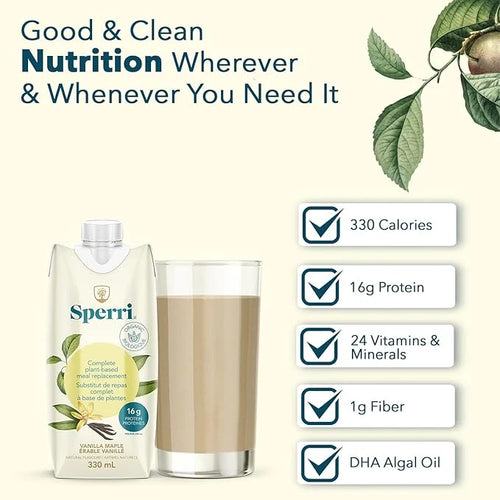 Sperri Plant-Based Meal Replacement Shake – Organic Protein Drink Made with Hemp & Pea Protein – Vegan Gluten-Free Dairy-F...