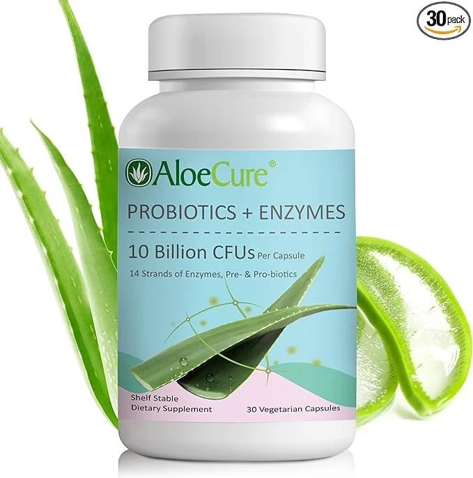 AloeCure Probiotics with 10 Billion CFU 30 Capsules