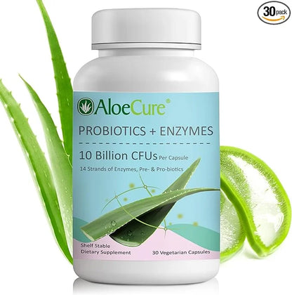 AloeCure Probiotics with 10 Billion CFU 30 Capsules