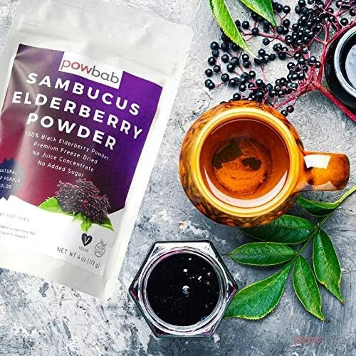 Sambucus Elderberry Powder from 100% Freeze-Dried (4 oz).