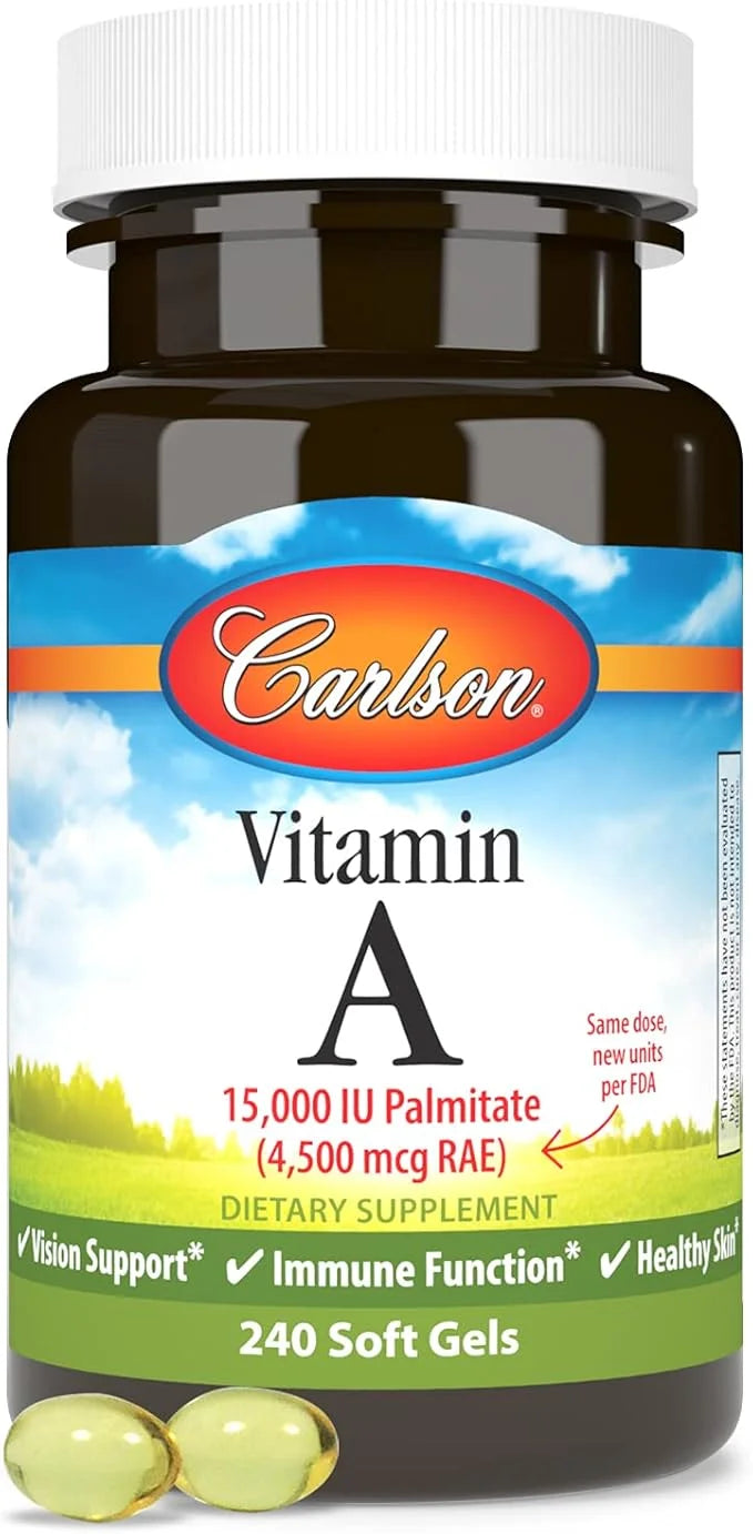 Carlson - Vitamin A, 15000 IU (4500 mcg 240 Softgels