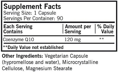 Coenzyme Q10 120 mg Capsules 90 ct