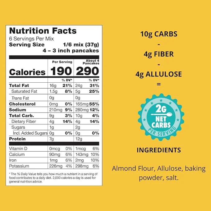 Good Dee’s Pancake, Waffle & Scone Mix - Low Carb Keto Baking Mix (1g Net Carbs, 20 Pancakes) | Sugar-Free, Gluten-Free, G...