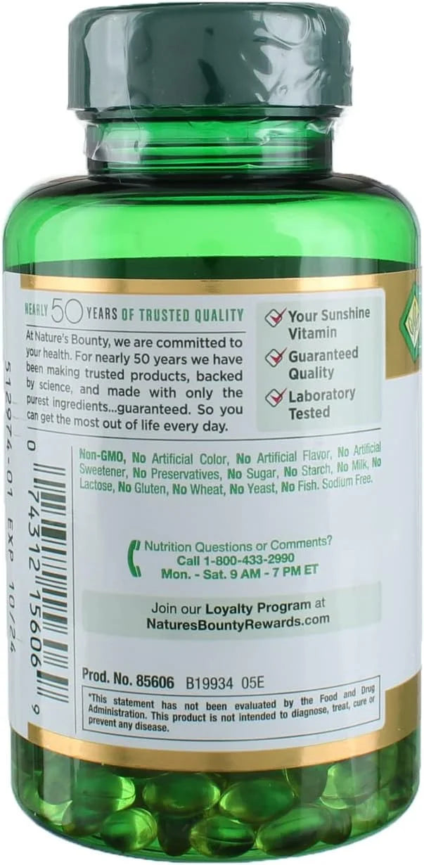 Nature's Bounty Vitamin D3-1000 IU, Rapid 250 ea 2)