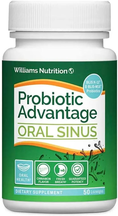 Healthy Directions Dr. David Williams' Probiotic Advantage Oral Sinus Probiotics for Your Mouth, Teeth, and Gums, Sugar-Fr...