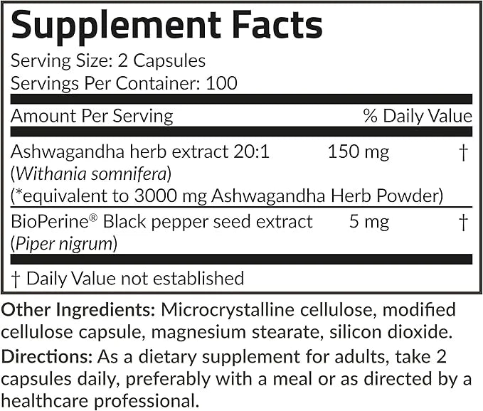 Futurebiotics Ashwagandha Extra Strength Stress & 200 Vegetarian