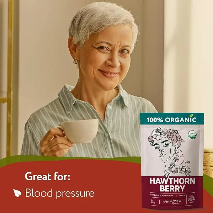 4 LB Value Pack Hawthorn Berries Organic - Hawthorne Berry Tea Organic - Pressure Balance, Heart, Digestion, Immune Suppor...