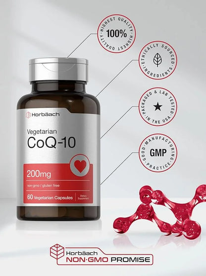 Horbäach CoQ10 Capsules 200mg | 60 Count
