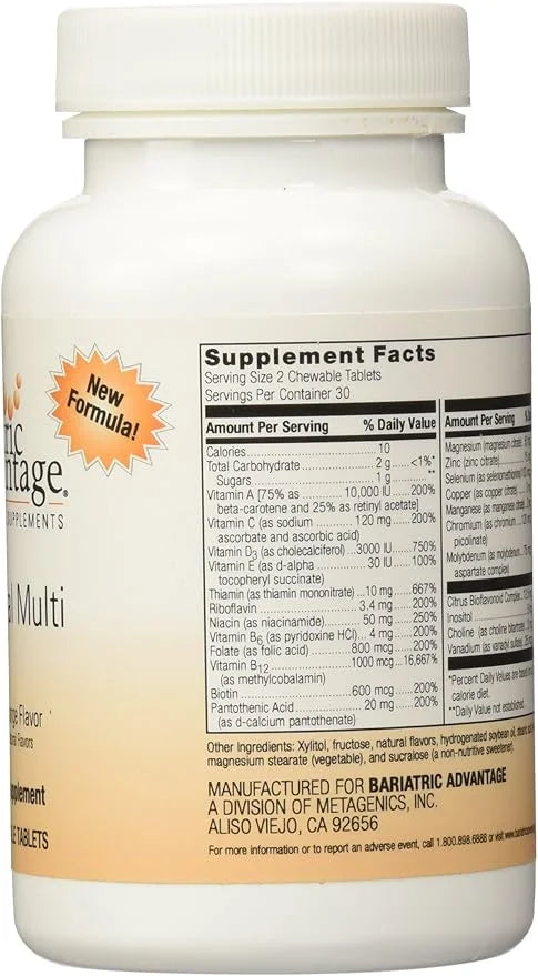 Bariatric Advantage Essential Multivitamin without Iron 200 DV 60 Tablets