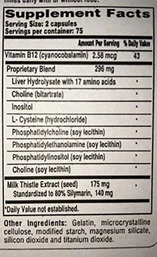 Liverite Liver Aid with Milk Thistle 2-Pack 150 150 Capsules 300), Liver