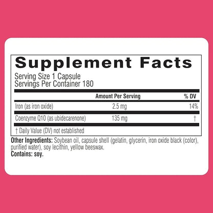 Swisse CoQ10 Supplement Co-Enzyme Q10 Q10 Supports CQ10 Antioxidant 10 Supplement 135 mg 180 Mini