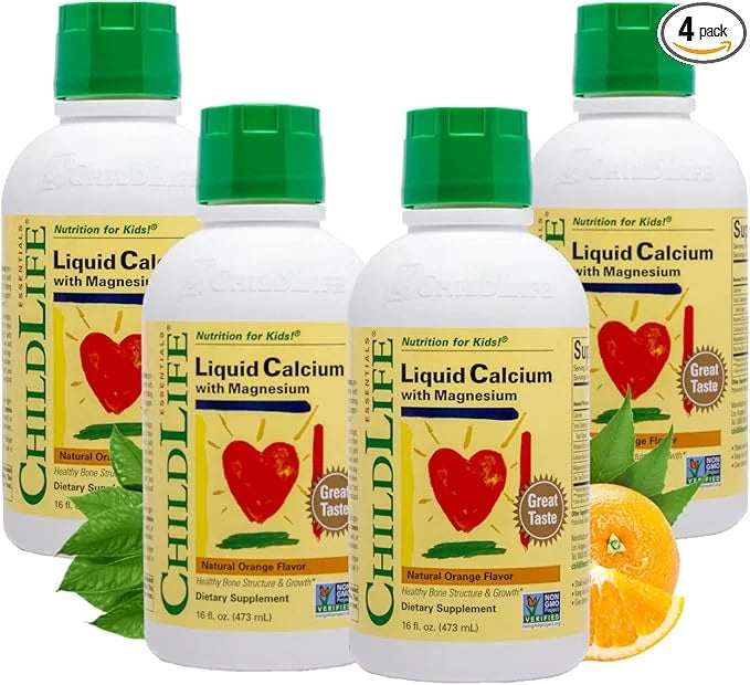 Childlife Liquid Calcium/Mag Natural Orange 16 4 Pk