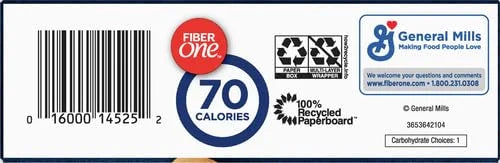 Fiber One 70 Calorie Soft-Baked Bars, Birthday Cake, Snack Bars, 6 ct - Product Image