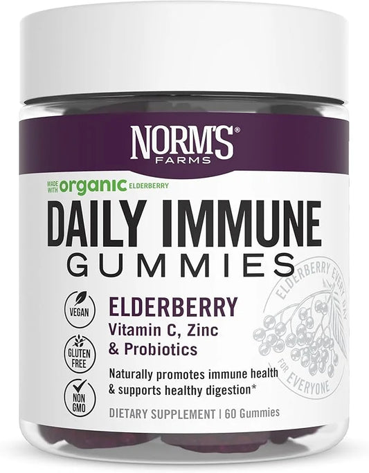 Norm's Farms Daily Immune Elderberry Gummies 60 Gummies