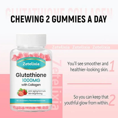 Glutathione Collagen Gummies, Collagen Gummies 60 Count