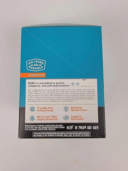 BUBS Naturals MCT Oil Powder Packets - Medium Chain Triglycerides - Keto Vegan & Paleo Friendly - Healthy Coconut Fats + L...