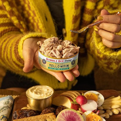 Bumble Bee Prime Tonno Tuna In Olive Oil, 5 oz Cans (Pack of 12) - Premium Wild Caught Yellowfin Ahi Tuna - 28g Protein Pe...