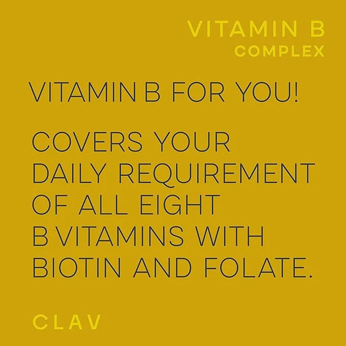 CLAV Vitamin B Complex 120 Capsules 8 B