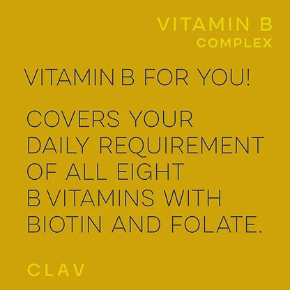 CLAV Vitamin B Complex 120 Capsules 8 B