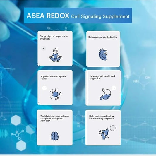ASEA Redox Cell Signaling Supplement - Cellular Energy & Heart Supplements for Men and Women - Hormonal Balance & Energy B...