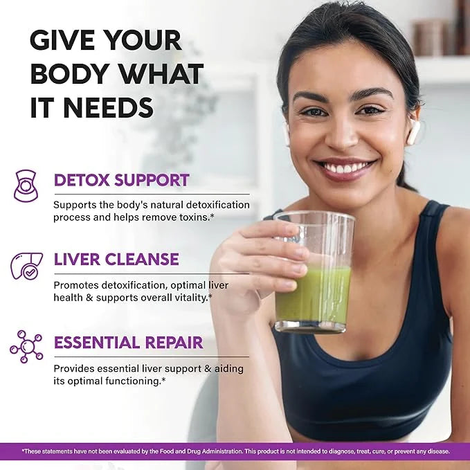 Liver Cleanse Detox & Repair 20 in 1 w/ 80% Silymarin 60 Capsules