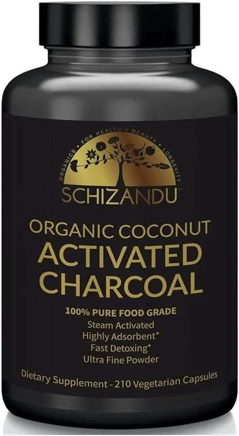 Activated Coconut Charcoal Capsules- Supports Health - Vegan, Organic, Non-GMO, No Additives - X-Large Bottle 210 Count - ...