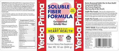 Yerba Prima Soluble Fiber Formula Powder, 12 Ounce