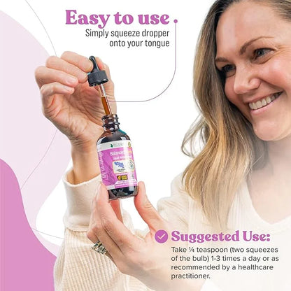 Balanced Femme Natural PMS and Menopause Support for Hot Flashes with Black Cohosh - All-Herbal Liquid Blend - Product Image