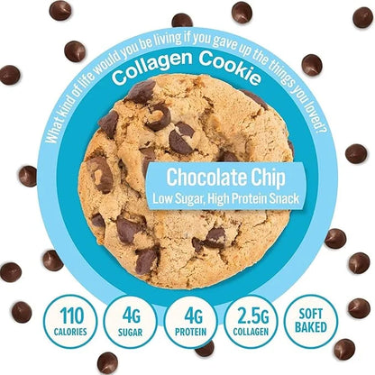 321glo Collagen Cookies | Soft Baked, High Protein Cookies | Low Carb, Low Sugar | Keto Snack for Women, Men, & Kids | 12 ...