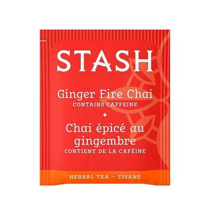 Stash Tea Ginger Fire Chai Herbal Tea - Caffeinated, Non-GMO Project Verified Premium Tea with No Artificial Ingredients, ...