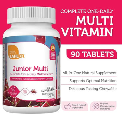 Zahler Kids Multivitamin Chewable Vitamin Tablet - Complete One Daily Kids Vitamins Supplement - Contains 20+ Minerals & V...