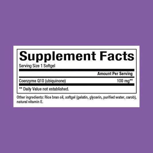 Natural Factors Coenzyme Q10 100 mg, Q10 Supplement 240 Softgels