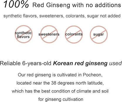Pocheon 300g Korean Red Ginseng Powder 6 Years, 100% Pure,