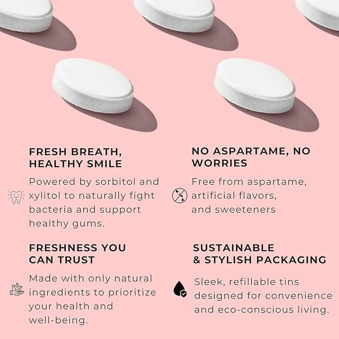 NOOZ Better Smile Mints - Oral Health Support & Fresh Breath - Zesty Flavor | Sugar-Free, Aspartame-Free Mints for Teeth &...