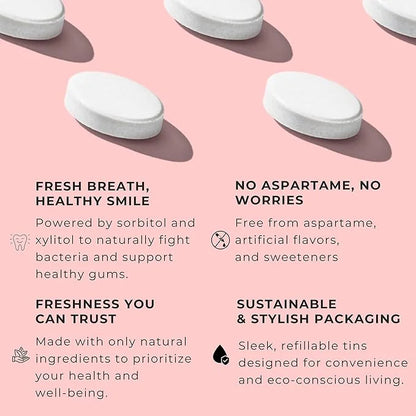 NOOZ Better Smile Mints - Oral Health Support & Fresh Breath - Zesty Flavor | Sugar-Free, Aspartame-Free Mints for Teeth &...