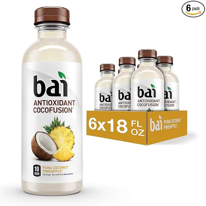 Bai Coconut Flavored Water Puna Coconut Pineapple, Antioxidant Infused, Coconut Pineapple Flavored Water Drink, 18 Fluid O...