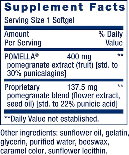 Life Extension Pomegranate Complete, Fruit Extract, Flower, Seed Oil Extract, Cardiovascular Health, antioxidant Support, ...