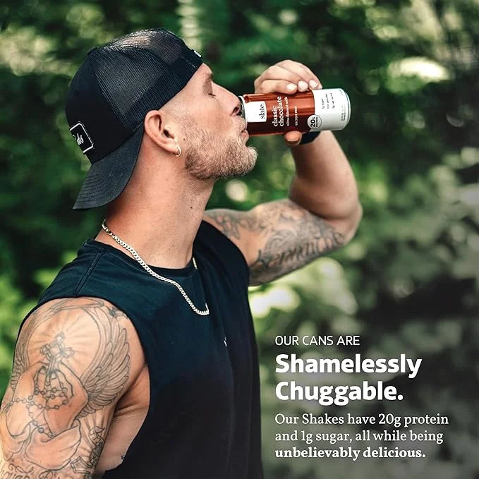 Slate Milk - High Protein Milk Shake - Classic Chocolate - Lactose Free, 20g Protein, 1g Sugar, 100 Calories, 2g Net Carbs...