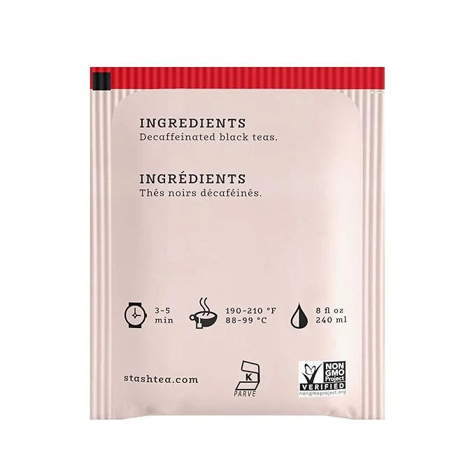 Stash Tea Decaf English Breakfast Black Tea - Decaf, Non-GMO Project Verified Premium Tea with No Artificial Ingredients, ...