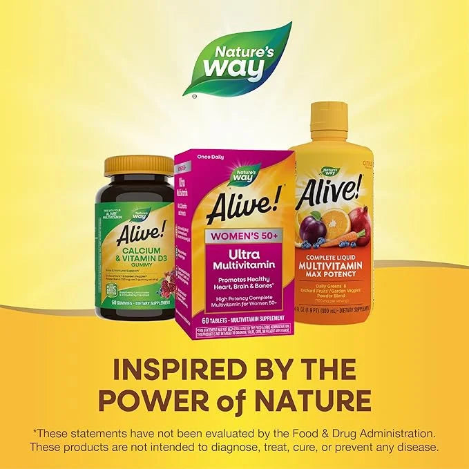 Nature’s Way Alive! Women’s 50+ Ultra B12, Gluten-Free, 60 Tablets