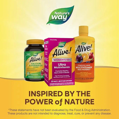 Nature’s Way Alive! Women’s 50+ Ultra B12, Gluten-Free, 60 Tablets