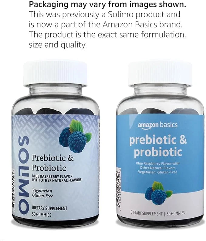 Amazon Basics Prebiotic & Probiotic Gummies, 2 Billion 50 Count (2 per