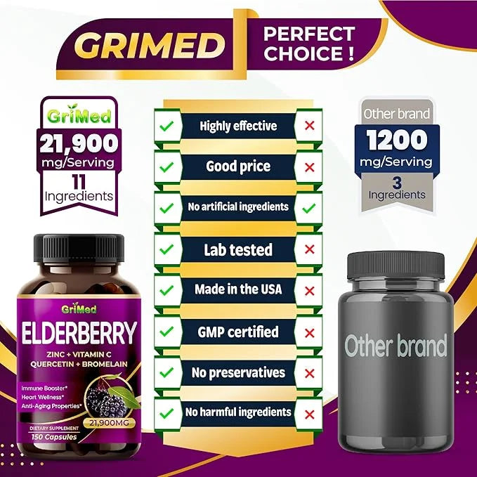 Elderberry 21,900mg - X15 Power (150 Count 1))