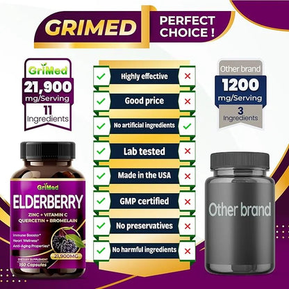 Elderberry 21,900mg - X15 Power (150 Count 1))
